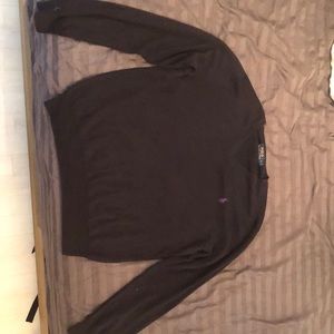 Black Ralph Lauren V-neck with purple logo